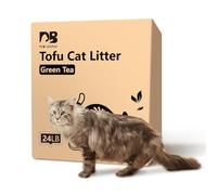 DI BI GRAMAS Litière pour chat de 10,9 kg/4 paquets de litière agglomérante sans poussière, absorbe rapidement les odeurs de chat, les toilettes pour chat peuvent se jeter dans les toilettes Litière
