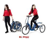 Di Blasi R34 - Tricycle éléctrique 3 roues pliant à batterie amovible accélération poignée + pédales rouge G