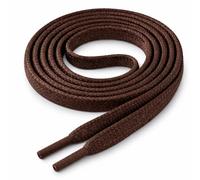 Di Ficchiano Lacets I Lacets plats résistants aux déchirures ø 5 mm en coton fin/ciré I Lacets pour chaussures de sport, chaussures en cuir, baskets UVM, longueurs 70-140 cm, marron, 130