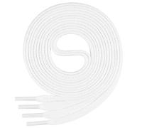 Di Ficchiano Lacets I Lacets plats résistants aux déchirures ø 5 mm en coton fin/ciré I Lacets pour chaussures de sport, chaussures en cuir, baskets UVM, longueurs 70-140 cm, Blanc., 130