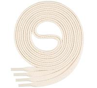 Di Ficchiano Lacets I Lacets plats résistants aux déchirures ø 5 mm en coton fin/ciré I Lacets pour chaussures de sport, chaussures en cuir, baskets UVM, longueurs 70-140 cm, ecru, 130