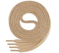 Di Ficchiano Lacets I Lacets plats résistants aux déchirures ø 5 mm en coton fin/ciré I Lacets pour chaussures de sport, chaussures en cuir, baskets UVM, longueurs 70-140 cm, camel, 120