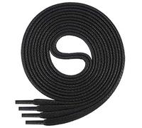 Di Ficchiano Lacets I Lacets plats résistants aux déchirures ø 5 mm en coton fin/ciré I Lacets pour chaussures de sport, chaussures en cuir, baskets UVM, longueurs 70-140 cm, Noir , 120