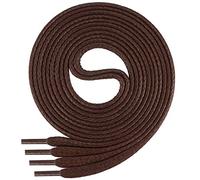Di Ficchiano Lacets I Lacets plats résistants aux déchirures ø 5 mm en coton fin/ciré I Lacets pour chaussures de sport, chaussures en cuir, baskets UVM, longueurs 70-140 cm, marron, 120