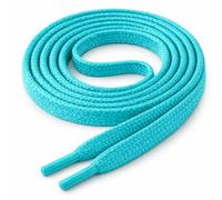 Di Ficchiano Lacets I Lacets plats résistants aux déchirures ø 5 mm en coton fin/ciré I Lacets pour chaussures de sport, chaussures en cuir, baskets UVM, longueurs 70-140 cm, Turquoise., 80 cm