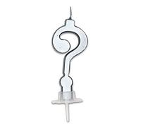 Di&Gi Bougie pour gâteau italien point d'interrogation 7 cm - Argent Silver Metal