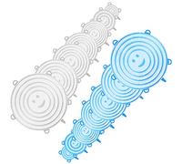 DI ORO® - Lot de couvercles extensibles en silicone - Réutilisables pour le stockage des aliments pour bols et contenants - Gamme de tailles - Faciles à nettoyer au lave-vaisselle
