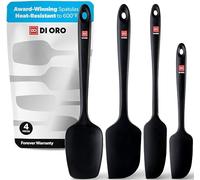 DI ORO® - Lot de spatules en silicone - Cuillère et spatules maryses silicones résistantes à 315 ºC - Design sans coutures - Silicone professionnel antiadhésif avec âme en acier inoxydable