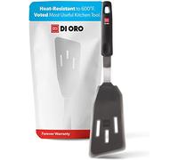 DI ORO® - Spatule de cuisine en silicone et acier inoxydable - Résistante à la chaleur à 315°C - Meilleure spatule ajourée - Parfaite pour des oeufs et des crêpes