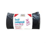 Di.Pri.ma Sacs enveloppes de copropriété pour collection différenciée anti-goutte et résistants noir, dimensions 90 x 120 cm 150 litres