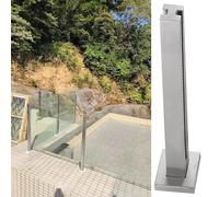 di Vetro Morsetto ArgentoSistema Completo di Paletti per Balaustra Inclusi Finale D'Angolo e Centrale per Balconi Gradini e Giardini.