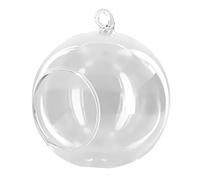 Dia.10cm Vase Suspendu en Verre Transparent Boule pour Plantes Fleurs Décoration de Jardin Maison