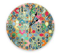 Dia 30cm Figures Géométriques Marocaines Mode Horloge Murale Salon Chambre Table Suspendue Silencieuse Chambre D'enfants Horloges Murales Décor À La Maison Cadeau De Jour Des Enfants Amis Cadeaux Ar