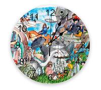 Dia 30cm Studio Ghibli Mode Horloge Murale Salon Chambre Table Suspendue Silencieuse Chambre D'enfants Horloges Murales Décor À La Maison Horlogerie Créative Fête Des Enfants Cadeau Amis Cadeaux Art