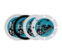 Dia 3inch 75mm Cutting Disc Set Mini Saw Blade Wood Steel Concrete Granite Glass Tile Hand Tool 3 Inch Saw Blade Cutter Ceramic(1pc Metal Cutting)