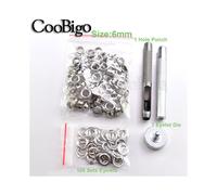 (Dia. 6 mm) 100 ensembles d'outils d'installation de perforateurs à œillets métalliques pour sacs à