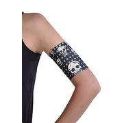 Dia-Band, brassard de maintien et de protection pour capteur de glycémie Freestyle Libre, Medtronic, Dexcom ou Omnipod - Bandeau pour diabétique confortable et réutilisable. Skull (XS (23-27 cm))