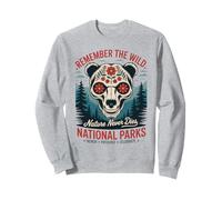 Dia de Los Muertos Calavera Bear Protect Parcs nationaux américains Sweatshirt