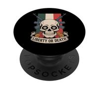 Dia de Los Muertos Calavera - Liberté ou Mort Mexicaine PopSockets PopGrip Adhésif