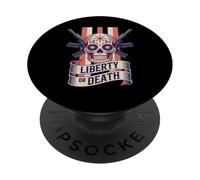 Dia de Los Muertos Calavera - Liberté ou Mort PopSockets PopGrip Adhésif