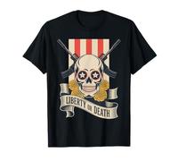 Dia de Los Muertos Calavera - Liberty Or Death 2A USA T-Shirt