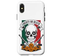 Dia de Los Muertos Calavera Pistolet Mexicain Liberty Or Death Coque pour iPhone X/XS