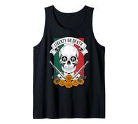 Dia de Los Muertos Calavera Pistolet Mexicain Liberty Or Death Débardeur