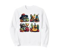 Dia de Los Muertos Crâne en Sucre Motif Fiesta Sweatshirt