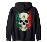 Dia De Los Muertos Crâne Enflammé Mexicain Mexique Indépendance Sweat à Capuche