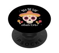 Dia De Los Muertos Figurine Jour des Morts PopSockets PopGrip Adhésif