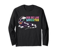 Dia De Los Muertos Gecko Squelette Soul Day Of Dead Halloween Manche Longue
