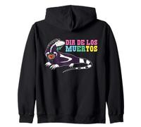 Dia De Los Muertos Gecko Squelette Soul Day Of Dead Halloween Sweat à Capuche