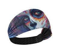 Dia De Los Muertos Grand bandeau rafraîchissant mexicain en sucre pour femme pour la randonnée, la gym, le sport, le basket-ball