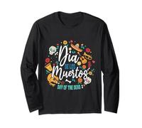 Dia De Los Muertos Jour des Âmes Mortes Fête Mexique Manche Longue