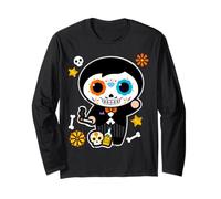 Dia De Los Muertos Skeletons Dancing Mexican Day of Dead Manche Longue