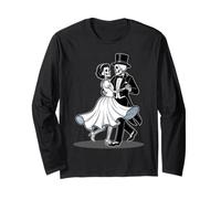 Dia De Los Muertos Squelette Danse Couple Halloween Manche Longue