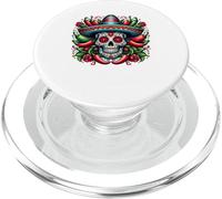 Día de Los Muertos Sugar Skull Sombrero Piments forts PopSockets PopGrip pour MagSafe