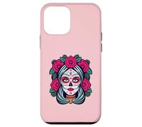 Dia De Los Muertos Tête de Mort Florale en Sucre La Catrina Halloween Coque pour iPhone 12 Mini