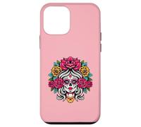 Dia De Los Muertos Tête de Mort Florale en Sucre La Catrina Halloween Coque pour iPhone 12 Mini