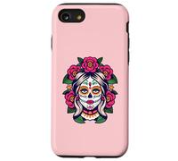 Dia De Los Muertos Tête de Mort Florale en Sucre La Catrina Halloween Coque pour iPhone SE (2020) / 7/8