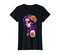 Dia de Los Muertos tête Femme Mexicaine Mexique Sugar Skull T-Shirt