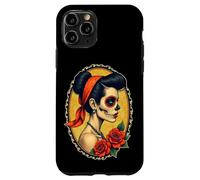 Dia De Los Muertos Woman - Rétro Tatouage Style 1 - Fan Fun Coque pour iPhone 11 Pro