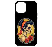 Dia De Los Muertos Woman - Rétro Tatouage Style 1 - Fan Fun Coque pour iPhone 12 Pro Max
