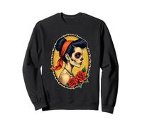 Dia De Los Muertos Woman - Rétro Tatouage Style 1 - Fan Fun Sweatshirt