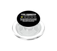 Diabète de Type 1 Non recommandé Graphique drôle de PopSockets PopGrip pour MagSafe