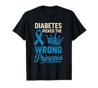 Diabète Mal Choisi Princesse Type 1 Diabète T1D Diabétique T-Shirt