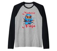 Diabetes Fighter Ninja T1D Diabetic Aweness Months Manche Raglan