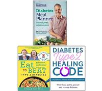 Diabetes Meal Planner [Hardcover], The Hairy Bikers Eat to Beat Type 2 Diabetes & Diabetes Type 2 Healing Code 3 Books Collection Set