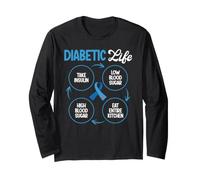 Diabétique Life Take Insuline Low Blood Sugar Type 1 Diabète Manche Longue