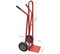 Diable 180kg roues avec bandage caoutchouc DRAKKAR - 09462